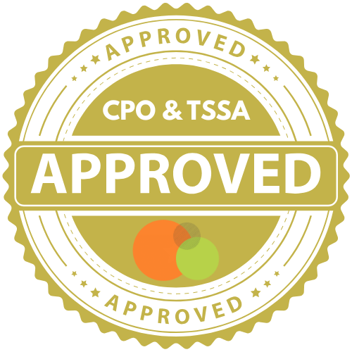 STC CPO & TSSA approved training providers seal white background circle STC CPO & TSSA approved training providers seal white background circle