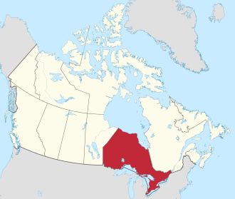 map of Ontario Canada